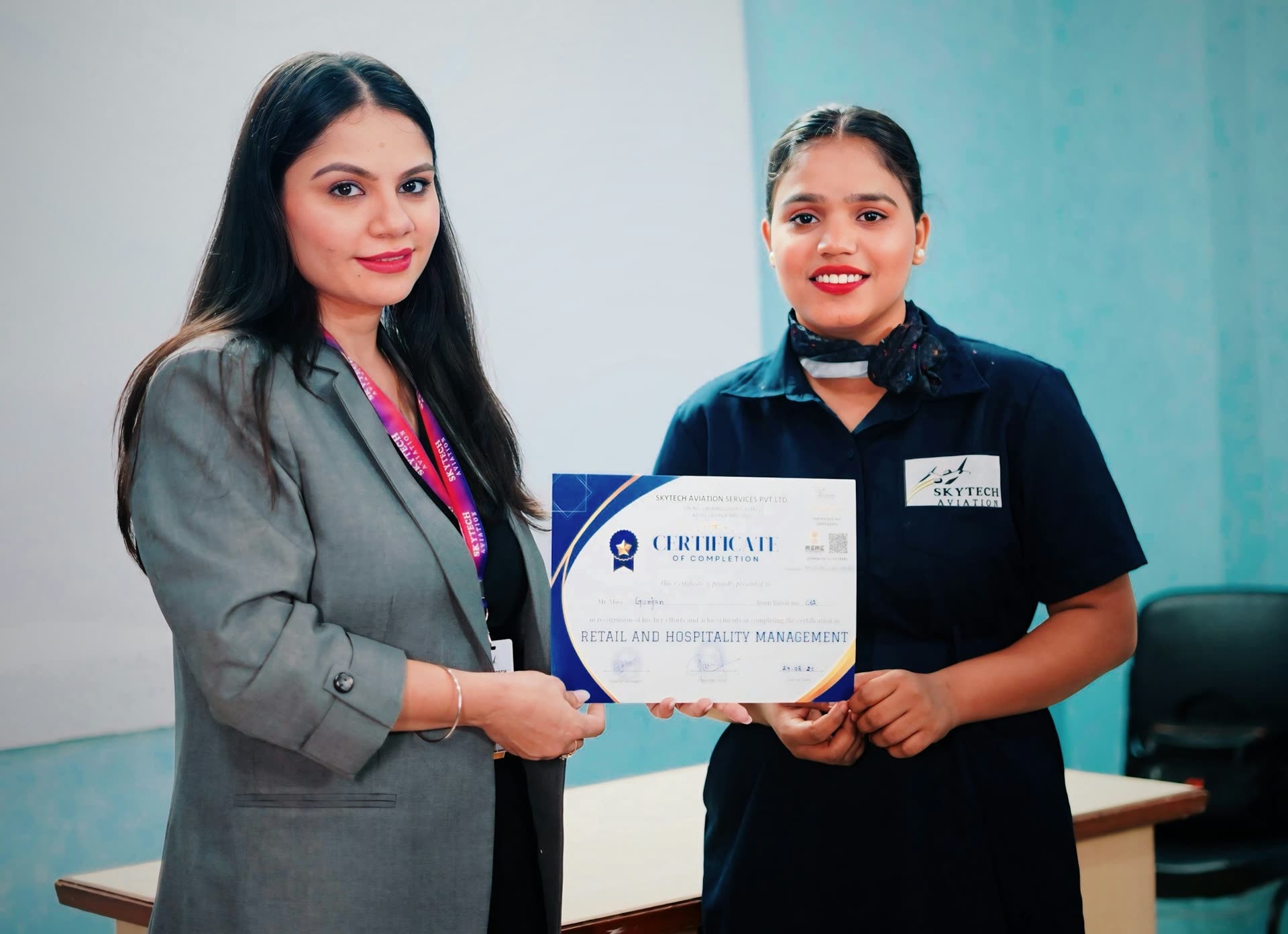 Certificate handover after training