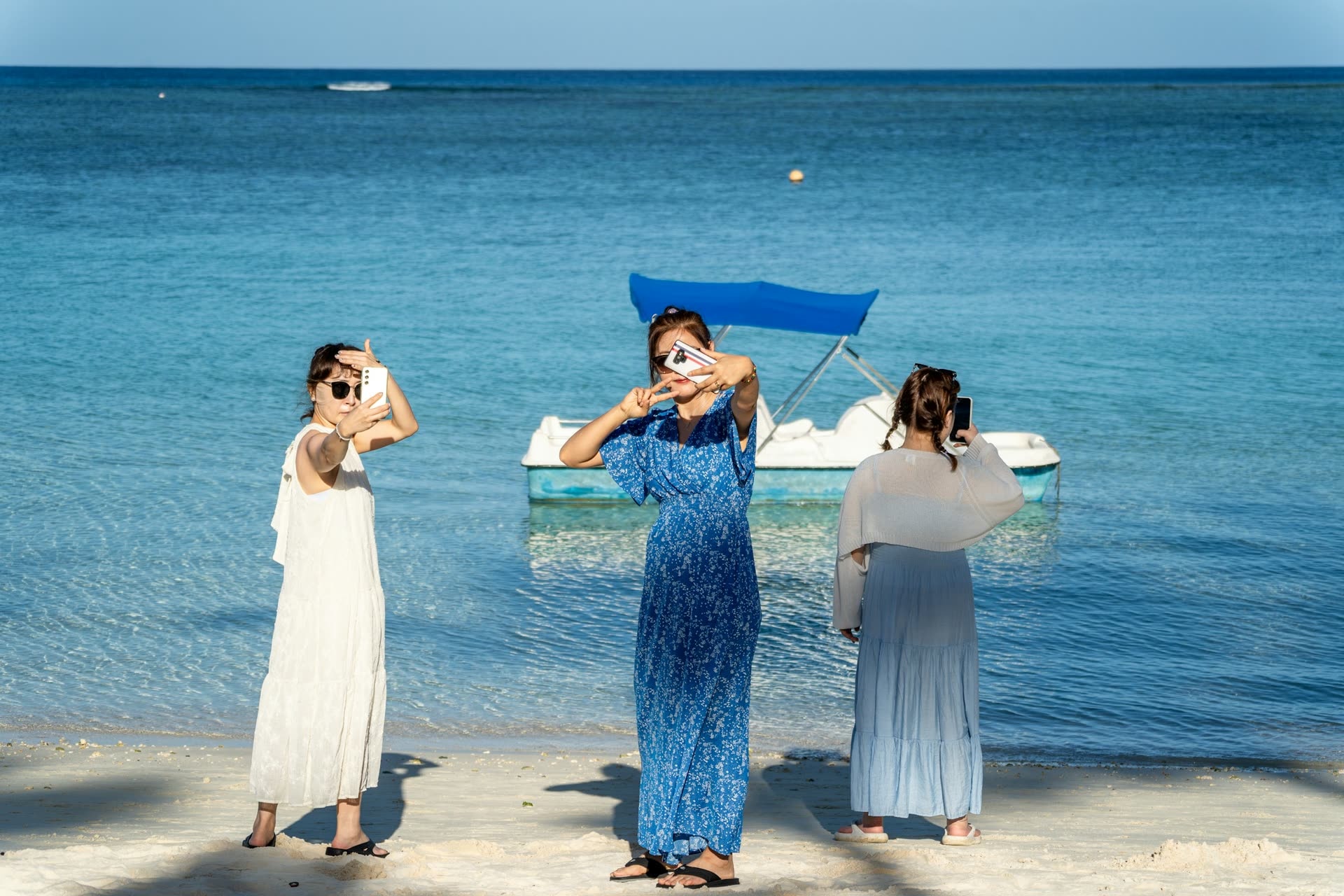 Participants by the sea