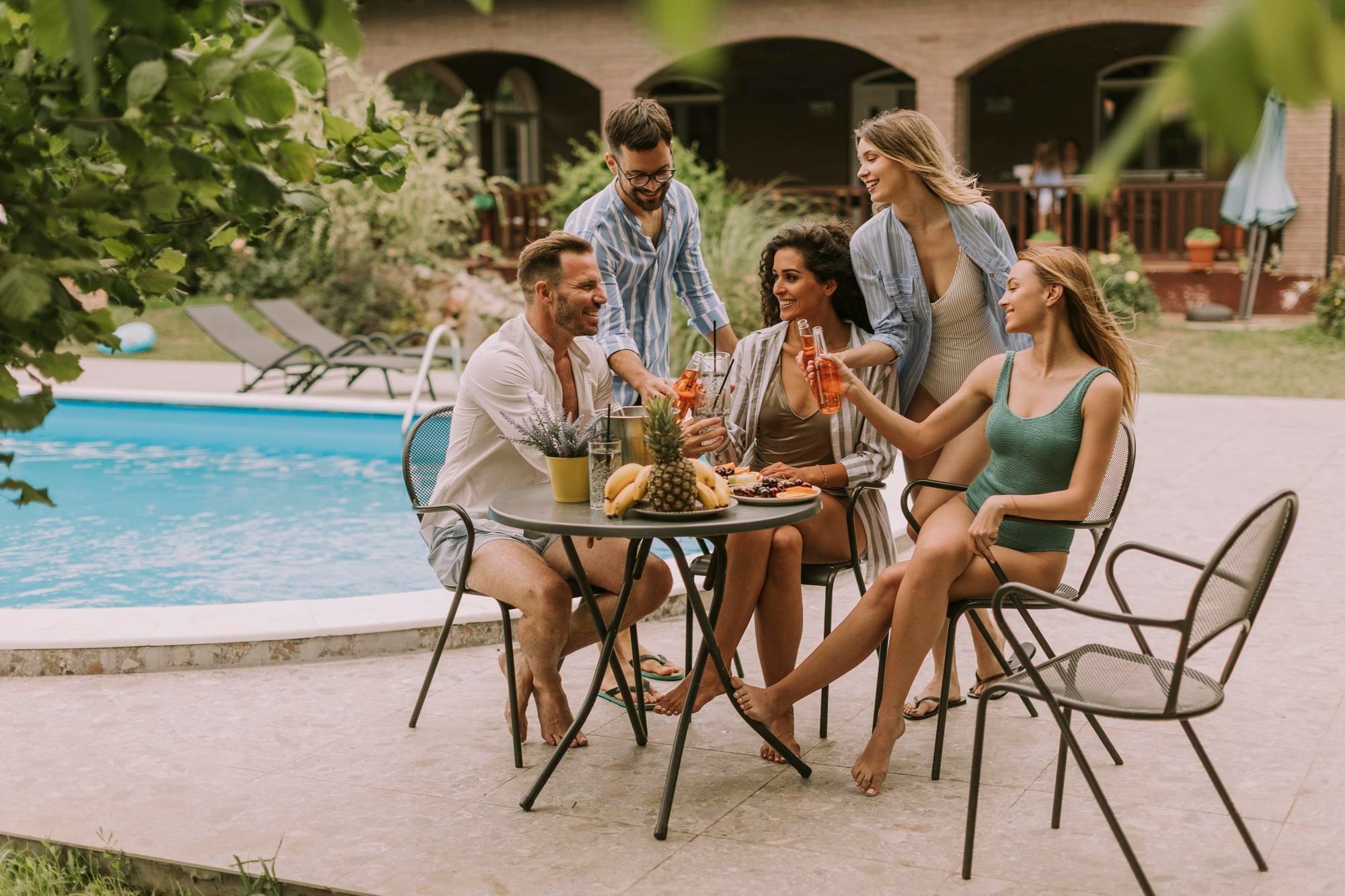 Professionals relaxing at a resort