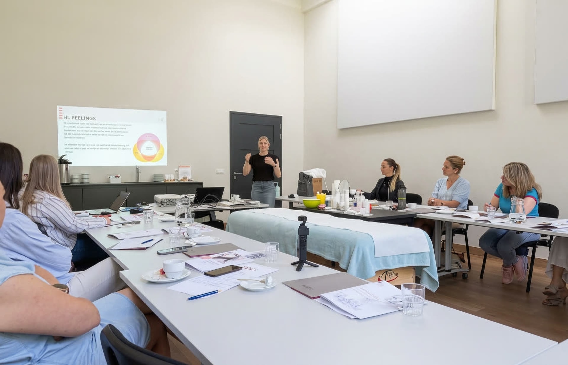 Participants at a Med & Skin training session